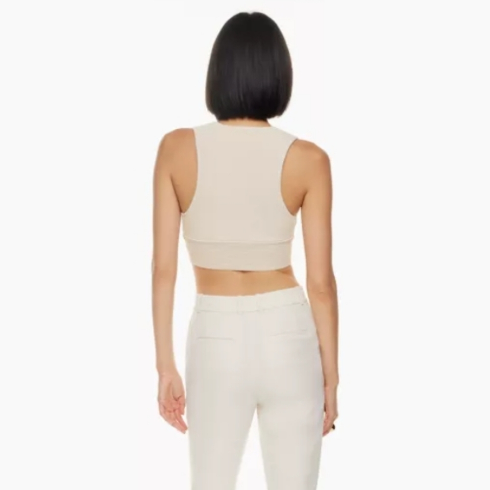 NWOT Aritzia Babaton Sculpt Knit Deep V Tank - Picture 4 of 12